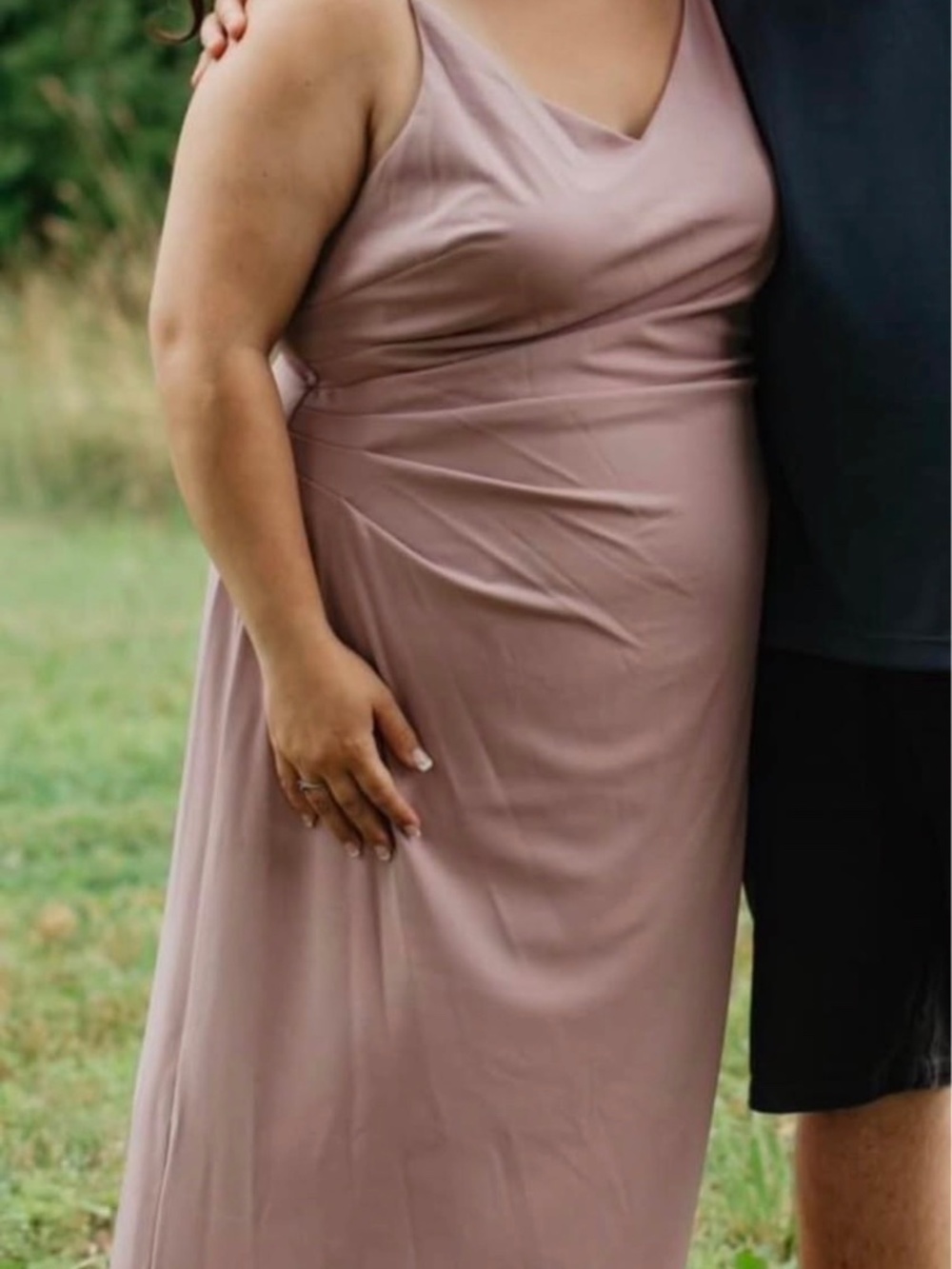 Dusty Rose David’s Bridal Bridesmaid Dress